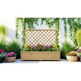 hardin 1fachgut Pflanzkasten mit Rankgitter 128 x 44 x 104 cm Natur