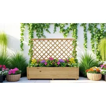 hardin 1fachgut Pflanzkasten mit Rankgitter 128 x 44 x 104 cm Natur