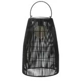 MARELIDA LED Solar Laterne/Hängeleuchte in Rattanoptik Solarleuchte schwarz