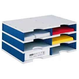Styro Sortierstation Styrodoc grau/blau mit 6 Fächern