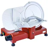 Silva Schneider BIKITCHEN AS 2500 Profi Aufschnittmaschine 25 cm, abnehmbare Schleifvorrichtung, rot