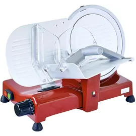 Silva Schneider BIKITCHEN AS 2500 Profi Aufschnittmaschine 25 cm, abnehmbare Schleifvorrichtung, rot