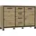 Forte Sideboard Trondheim 138,4 x 91,3 x 41,5 cm Artisan Eiche/Schwarz Eiche