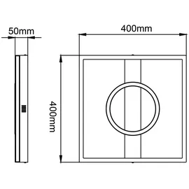 Brilliant Maureen 1 LED-Deckenleuchte 40x40 cm schwarz