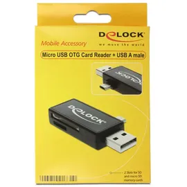 DeLock Micro USB OTG Card Reader + USB A Stecker