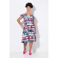 MIAMODA Midikleid Musterstreifen Schwarz 46