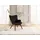 s-style möbel Loungesessel Lenari Cord 71 x 96 x 86 cm Schwarz