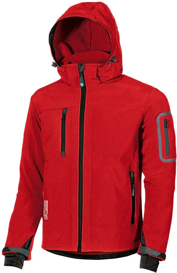 U-Power Softshell Jacke Metropolis - red magma - XL