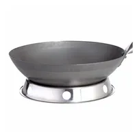 All'Grill Paella World Original chinesischer Wok mit Holzgriff, Ø 35 cm
