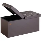 DEUBA Polsterbank Faltbar Gepolstert Braun 80 x 40 x 40 cm