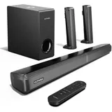 ULTIMEA 4.1ch Soundbar mit Dolby Atmos, Soundbar für TV Geräte mit Subwoofer, teilbare 2-in-1 Soundbar für Fernseher, Bluetooth 5.3, verstellbarem Bass, 3 EQ-Modi, HDMI eARC, Apollo S60 Serie