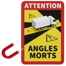 ProPlus 361261 Magnet Aufkleber Warnschild Toter Winkel "Attention Angles Morts!" Lkw für Frankreich