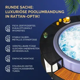 CASARIA Poolumrandung schwarz Ø 206 cm