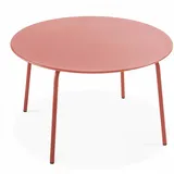 Oviala Business Runder Gartentisch aus Tonstahl 120 cm - Oviala