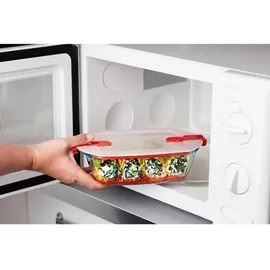 Pyrex rechteckig Glas Frischhaltedose mit Deckel transparent 23 x 15 x 6 cm 1,1 l