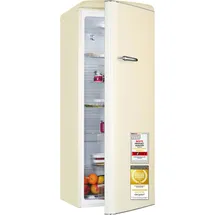 Exquisit Retro Vollraumkühlschrank RKS325-V-H-160C (225 l, 1465 mm hoch, Magnolienweiss)