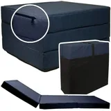 Gästematratze Marineblau - Faltmatratze - 195x65x10 cm - Campingmatratze
