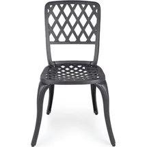 Natur24 Faenza Esszimmerstuhl 44 x 46 x 89 cm anthrazit 2 St.