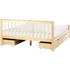 Beliani Olendon 160 x 200 cm Hellbraun