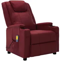 vidaXL Massagesessel Rriocard Kunstleder 68 x 68 x 0 cm Rot mit Liegeposition