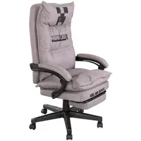 Phoenix Minecraft Gamingstuhl - Grau, Kunststoff, Textil, Füllung: Polyester,