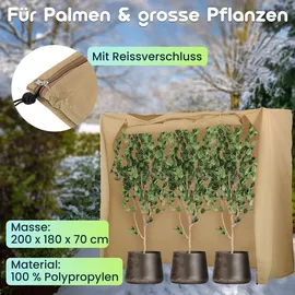 ideoon garden Pflanzenschutzhülle Winterschutz 200 x 180 x 70 cm