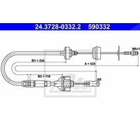 ATE Seilzug, Kupplungsbetätigung 24.3728-0332.2