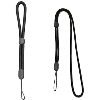 2 Schwarze Handy-Lanyards, Verstellbare Handgelenkschlaufen, Geflochtene Lanyards, Einziehbare Lanyards, Rucksackzubehör, Geeignet Für Handys, Kameras, Wasserflaschen