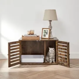 Songmics Katzentoilette 80x53x49,2cm Braun