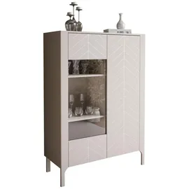 lookway Glasvitrine LUMI 103 x 41 x 130 cm Beige