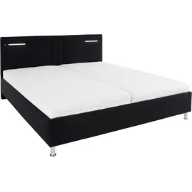 Westfalia Schlafkomfort Elba 160 x 200 cm Kaltschaummatratze | H3 | mit LED-Beleuchtung Microfaser schwarz