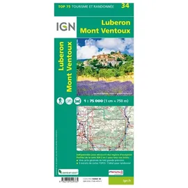 IGN Frankreich Lubéron Mont-Ventoux 1:75 000