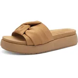 Marco Tozzi Damen Pantoletten Bequem Sommer, Braun (Biscuit), 41 EU