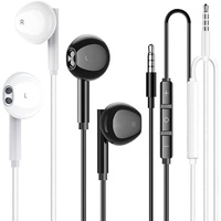für 3.5mm In-Ear kopfhörer mit Kabel in Ear kopfhörer Kabel Ohrhörer mit Mikrofon und Lautstärkeregler für iPhone, iPod, iPad, MP3, Huawei, Samsung, Leichte Ohrhörer mit 3.5mm Kopfhörern