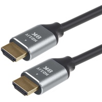 Maclean Brackets Maclean HDMI 2.1a Kabel mit vergoldeten Steckern Stecker auf Stecker 8K Ultra High-Speed Kabel Maximale Bandbreite 48 Gb/s 8K FUHD 60Hz 4320p / 4K 120Hz 2160p (3m)