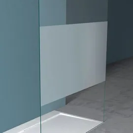 mai & mai Duschwand Duschabtrennung 2 Haltestange für Walk-In Dusche100cm 8mm glas Teilsatiniert ESG-Sicherheitsglas mit Nanobeschichtung Bremen01... - Transparent