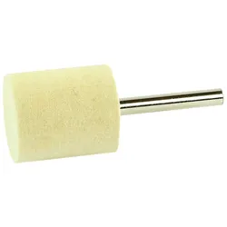 MINI MAX Filz Polierstift, 30 mm x 35 mm, 6 mm Stahlschaft, Merino, Zylindrisch