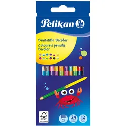 Pelikan Bicolor - Farbstift mit doppelter Spitze - weich - verschiedene Farben -