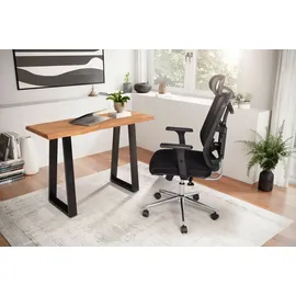 KADIMA DESIGN Schreibtisch Massivholz Schmal Industrial Platzsparend | Gr.: onesize
