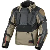 Macna Tryton, Textiljacke wasserdicht - Hellgrau/Schwarz - XXL