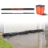Vevor Sandsäcke (sandfrei) 10-tlg. (153 x 21 cm) Hochwasserbarriere Hochwasserschutz, Überschwemmungsschutzsäcke für Haus Tür Keller Garage Hochwassersäcke inkl. Eimer