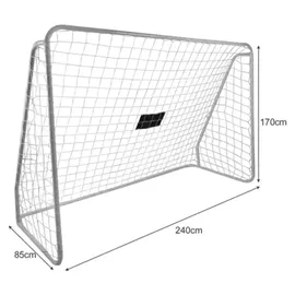 TRIZAND Fußballtor mit Torwand Weiß/Schwarz 21268