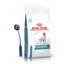 ROYAL CANIN Anallergenic AN18 8kg + TRIXIE Werfer mit Ball 30 cm / ø 6 cm