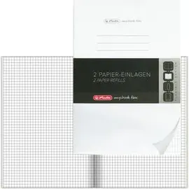 Herlitz Notizbuch Refill A5 kariert Schwarz/Weiß
