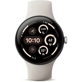 Google Pixel Watch 3 45 mm Bluetooth polished silver Sportarmband porcelain