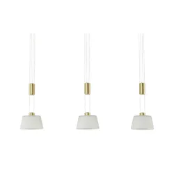 HELL-höllisch gutes Licht LED-Pendelleuchte   , gold , Maße (cm): B: 100 H: 150