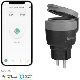 Hombli Smart-Home-Steckdose Schwarz 1 St.