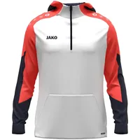 Jako Unisex Zip-Hoodie Dynamic weiß/Coral/Marine, S
