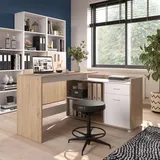 Vicco Eckschreibtisch Noira Weiß / Sonoma