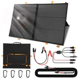 WODHMIEY 100W/200W Faltbares Monokristallines Solarpanel mit Controller, Hochleistungsfähiges Solarladegerät mit 23.5% Umwandlungseffizienz, Leicht, Kompakt &Wetterfest, ideal für Outdoor-Nutzung